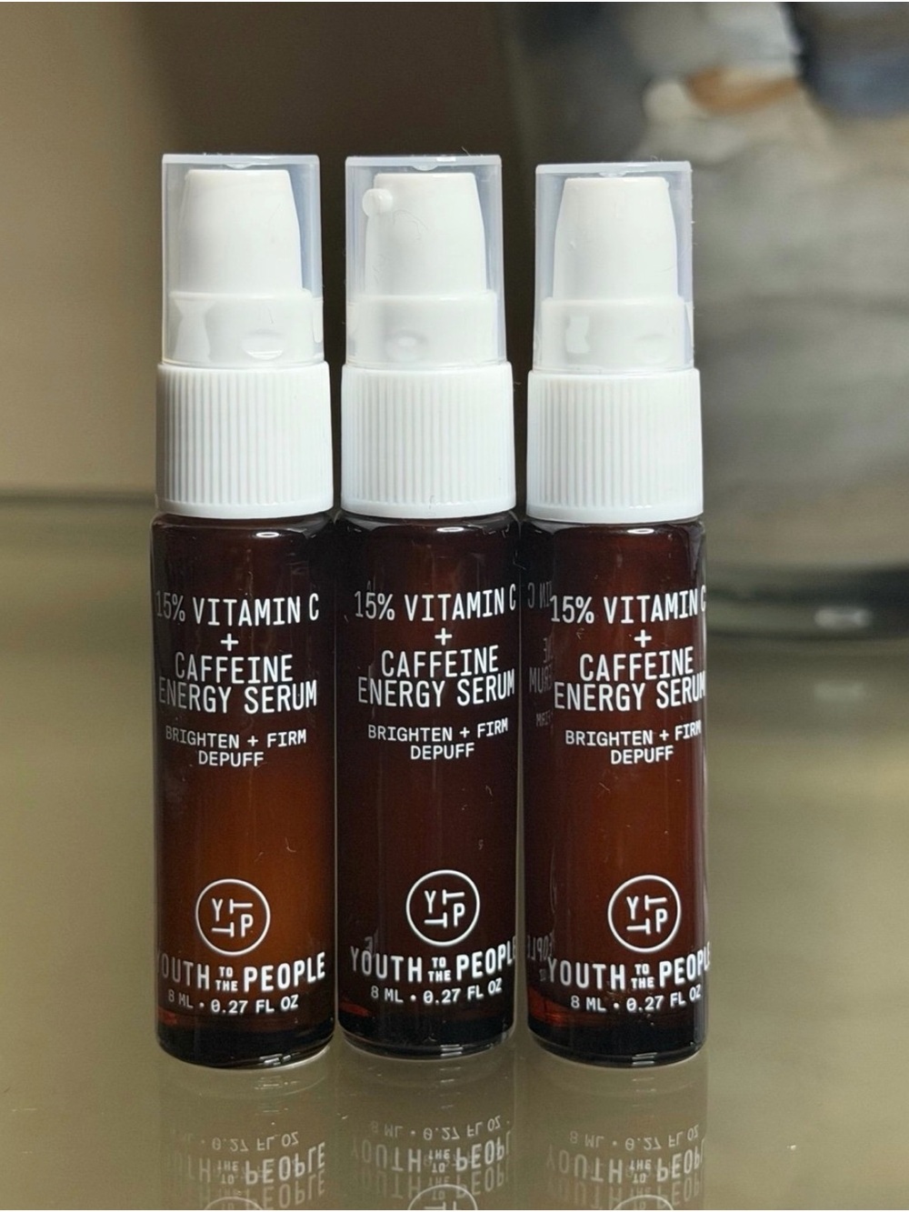 Youth To The People Brown Vitamin C + Caffeine Energy Serum - 3pk
